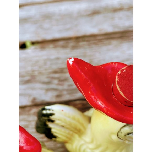 Vintage Oil and Vinegar Bottles Chicken Rooster Farmhouse Primitive - Picture 4 of 8